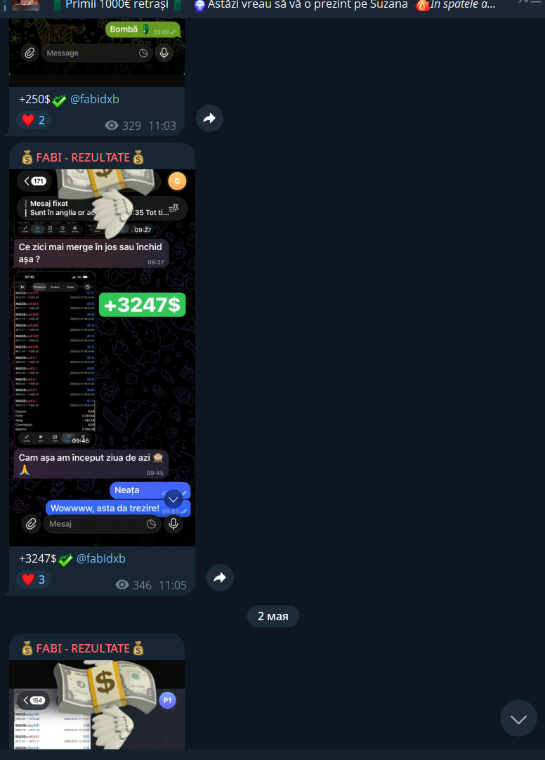Testimonials channel screenshot